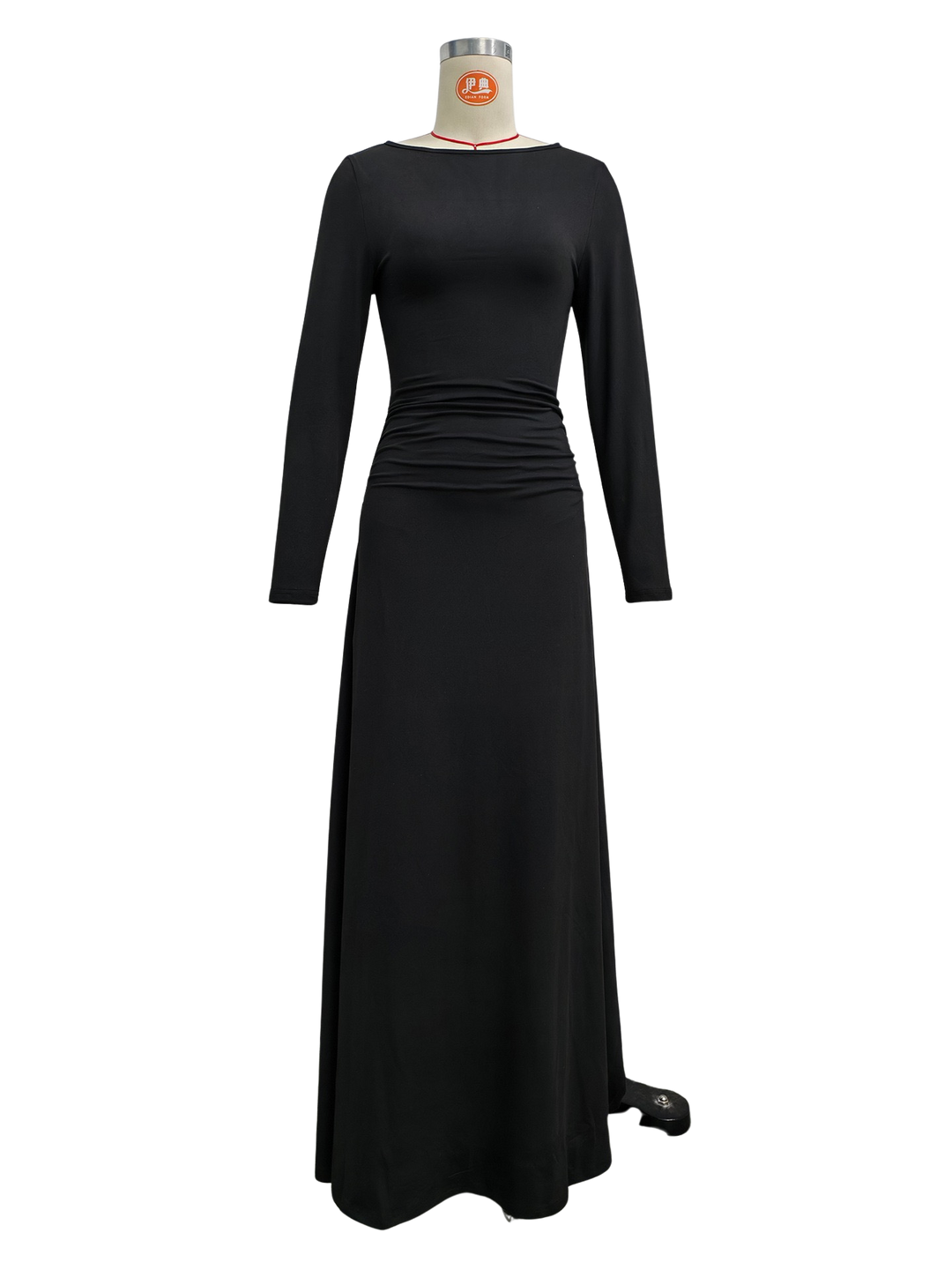 Maxi Dress with Pockets in A-Line Cut - LIVNAT