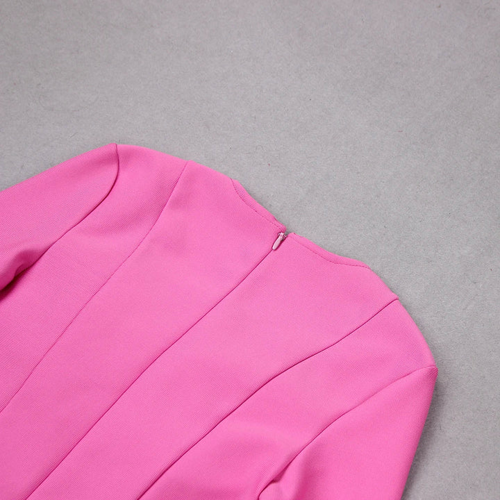 Tailored Mini Dress with Elegant Feather Sleeve Detail - Maggie