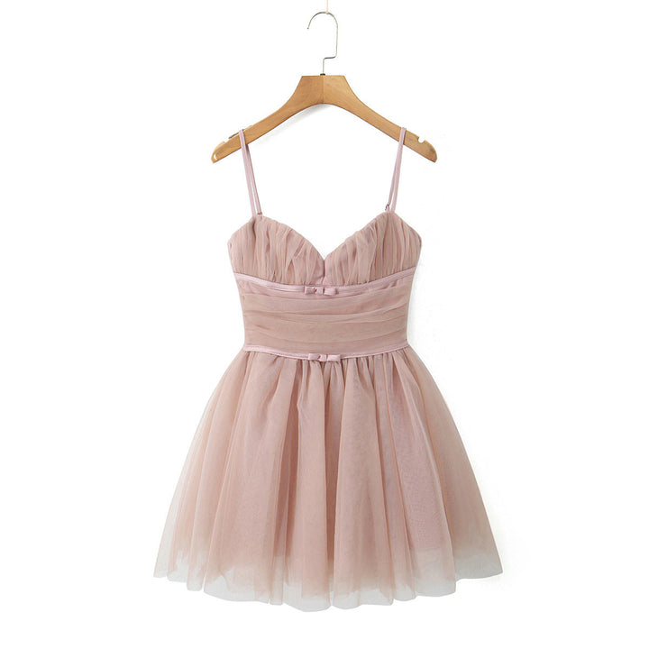 Ballerina mini dress with tulle design in A-line cut - Alicia