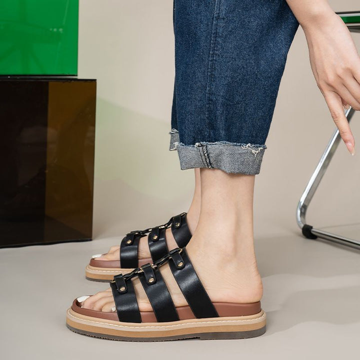Celine Sandals in Luxurious Genuine Leather Design - Celine