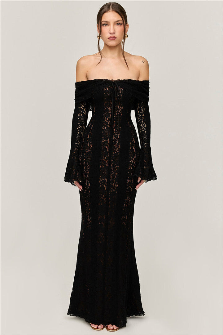 Off-shoulder lace maxi dress - Jane
