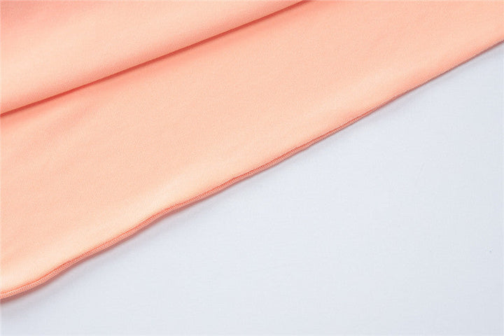 Fitted Mini Dress with Pleats and Chiffon Train Detail - Melania