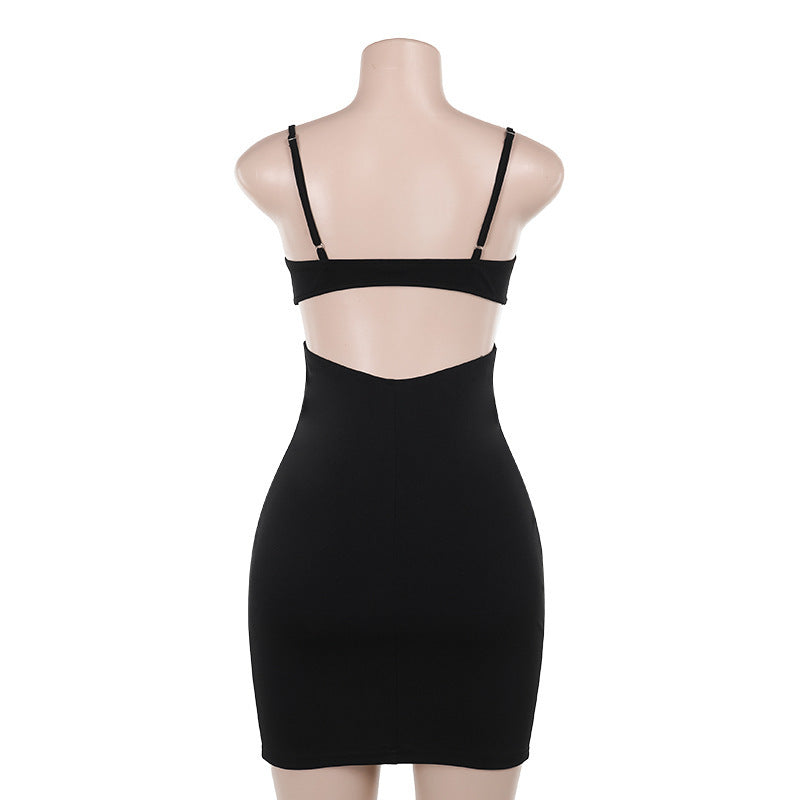 Mini dress with sequin top design - Bright
