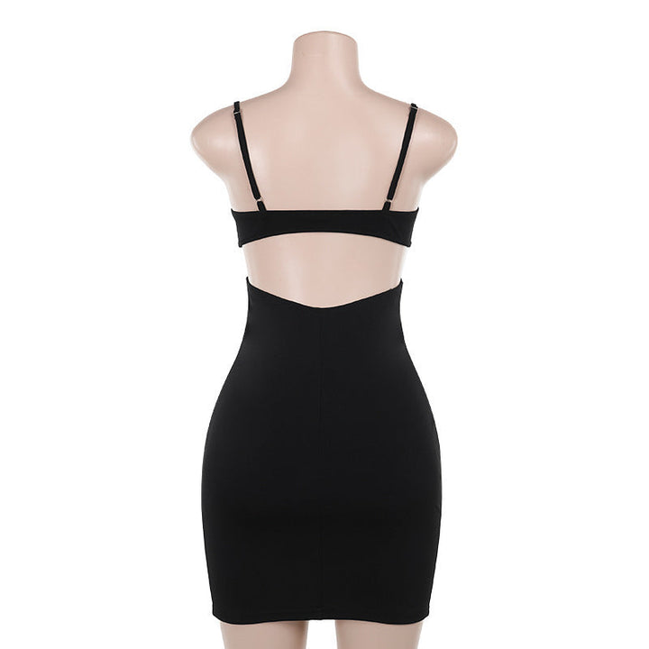 Mini dress with sequin top design - Bright