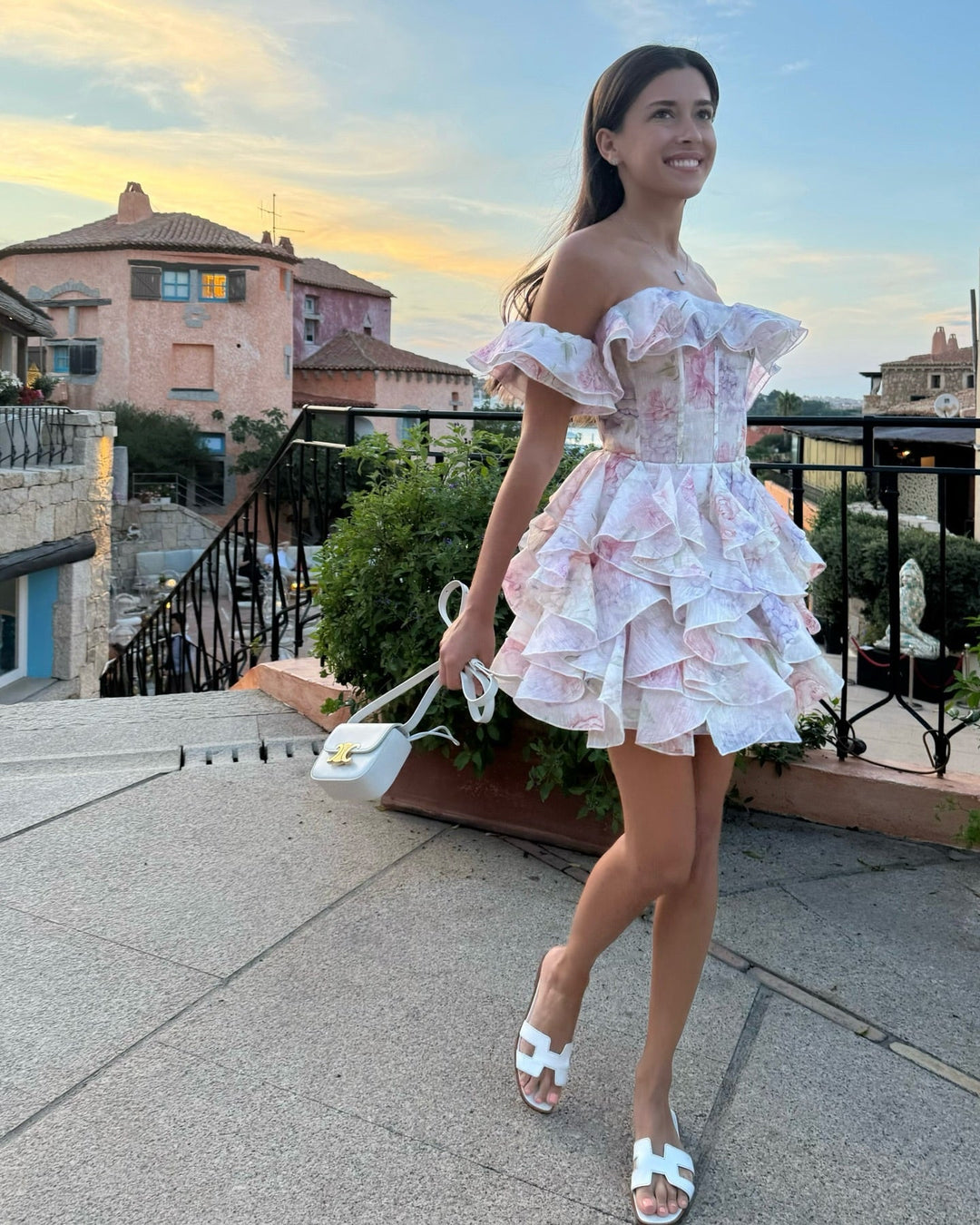 Floral Off-Shoulder Ruffled Mini Dress - Lisa