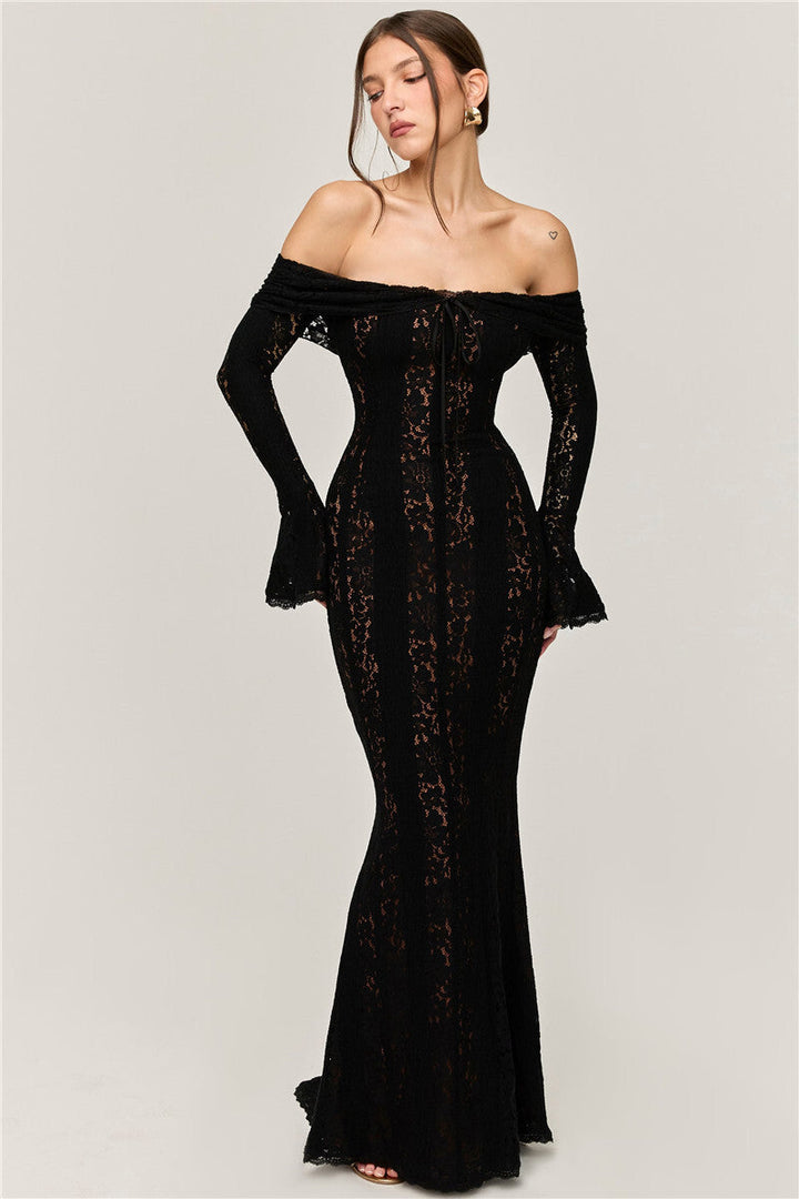 Off-shoulder lace maxi dress - Jane