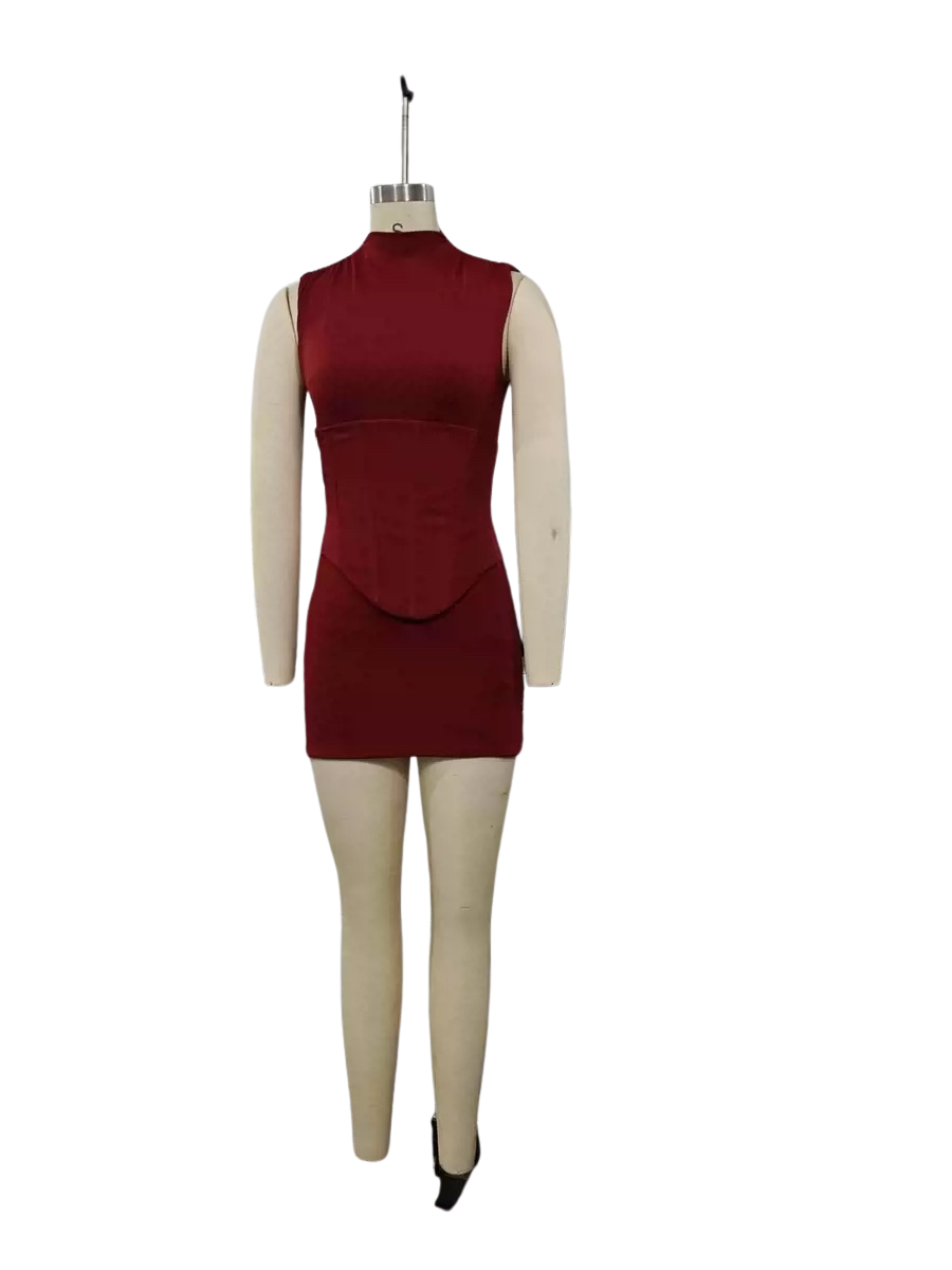 Luina corset-design mini dress