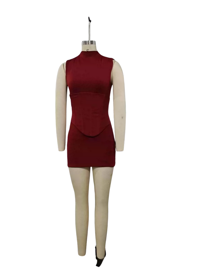 Luina corset-design mini dress