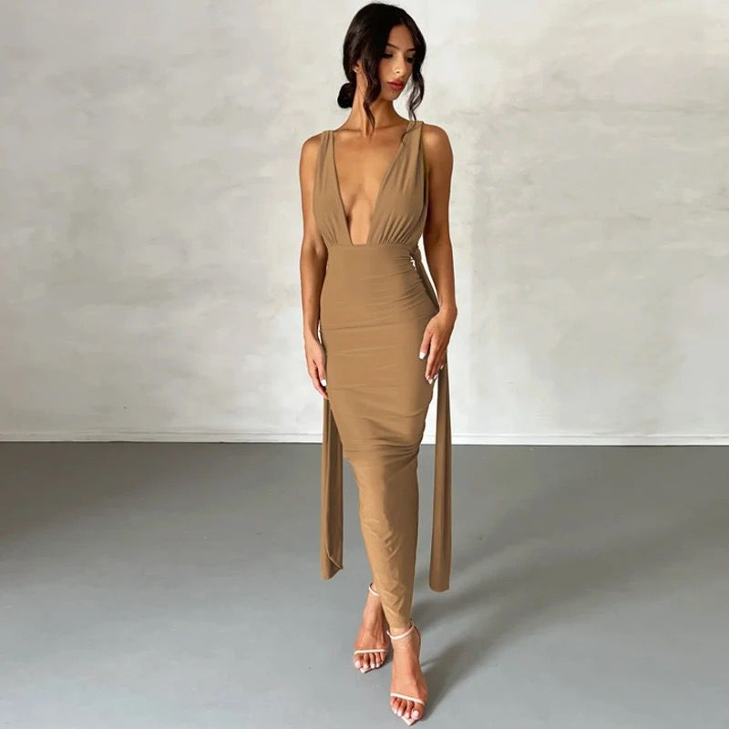 Elegant Maxi Evening Dress with Special Design - Orel