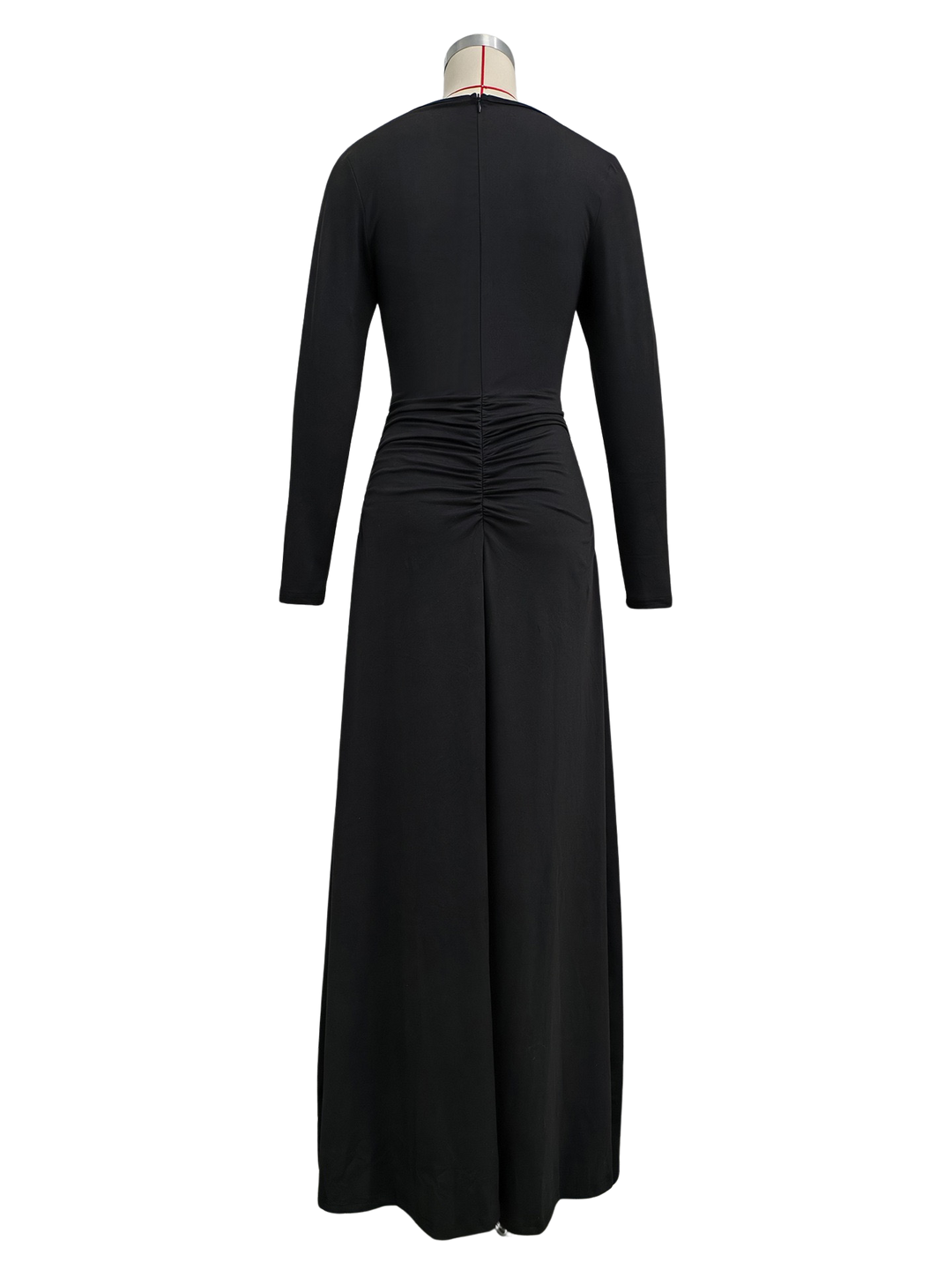 Maxi Dress with Pockets in A-Line Cut - LIVNAT
