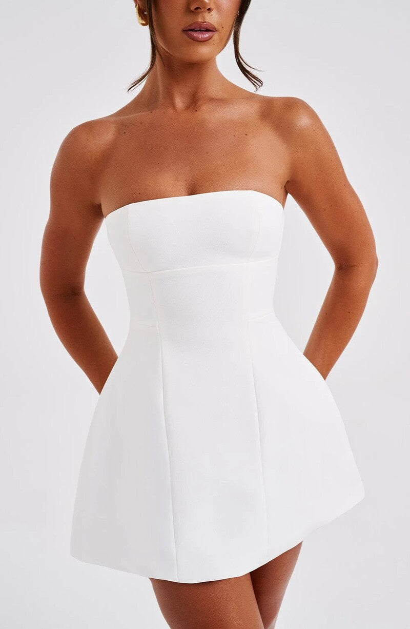 A-Line Strapless Mini Dress - Lola