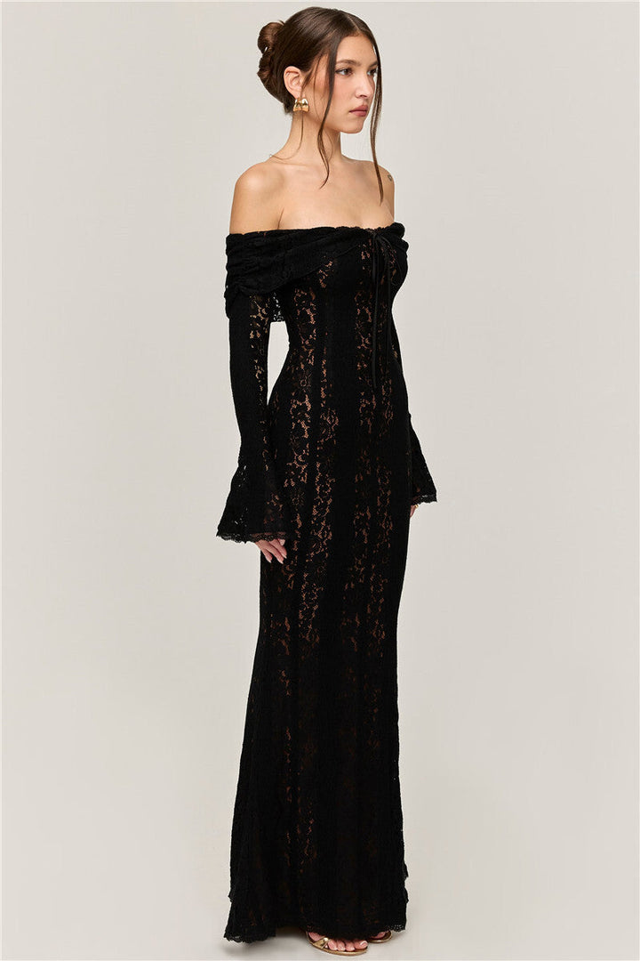 Off-shoulder lace maxi dress - Jane