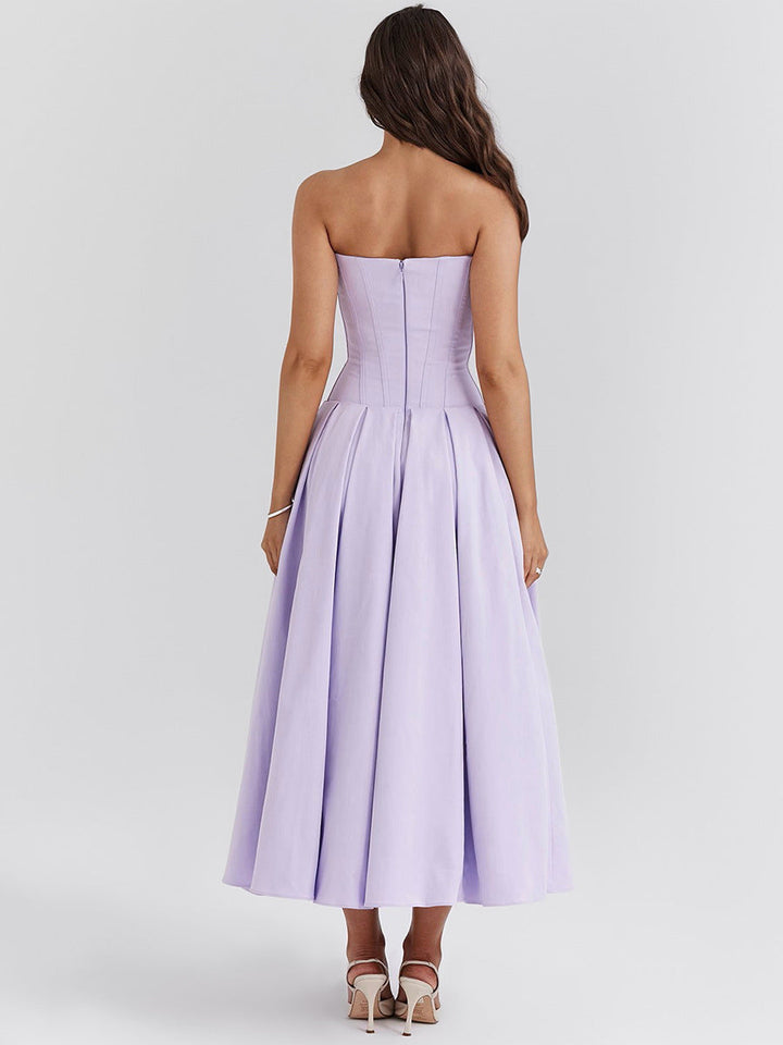 Strapless Midi Dress with Pockets - Fanny