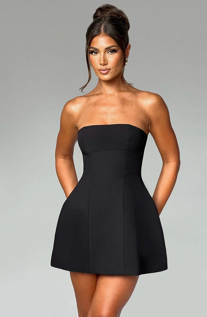 A-Line Strapless Mini Dress - Lola