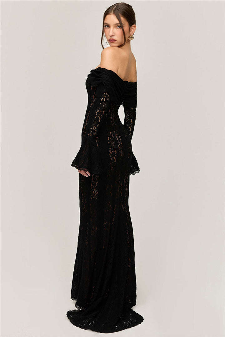 Off-shoulder lace maxi dress - Jane