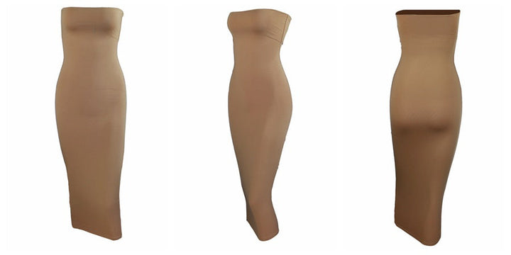 Fitted Strapless Midi Dress in Shaping Fabric - Or Li