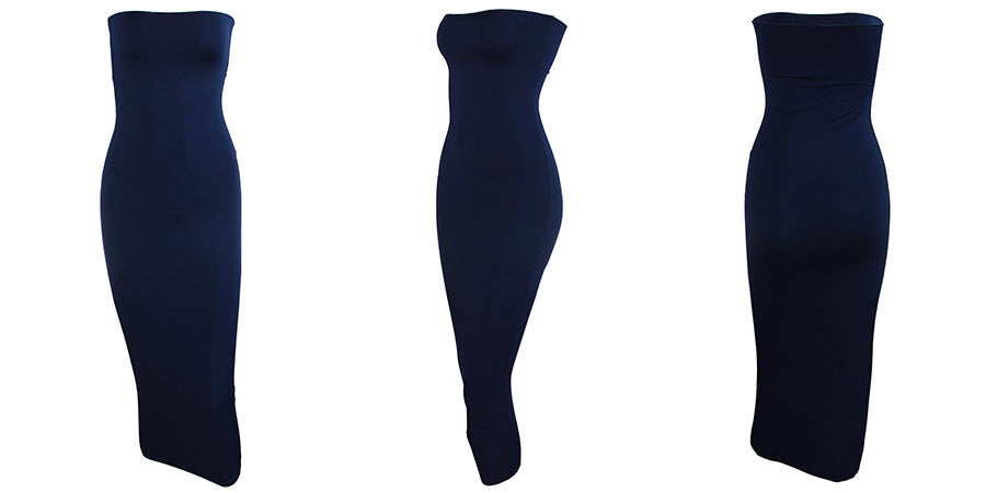 Fitted Strapless Midi Dress in Shaping Fabric - Or Li