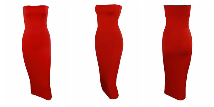 Fitted Strapless Midi Dress in Shaping Fabric - Or Li