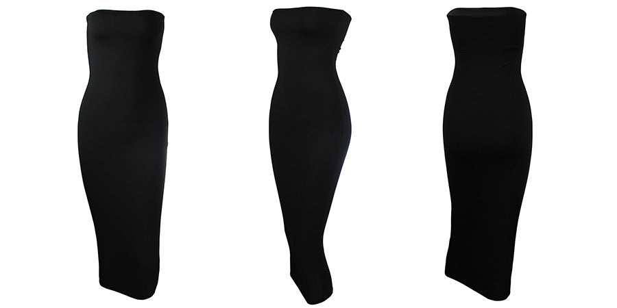 Fitted Strapless Midi Dress in Shaping Fabric - Or Li