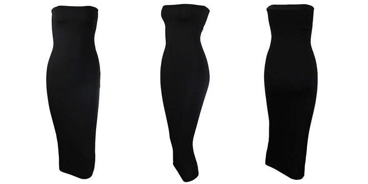 Fitted Strapless Midi Dress in Shaping Fabric - Or Li