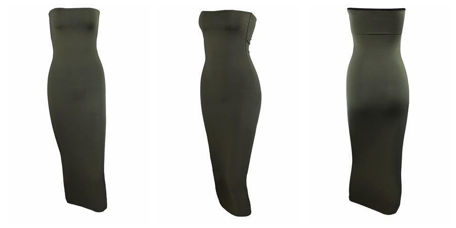 Fitted Strapless Midi Dress in Shaping Fabric - Or Li