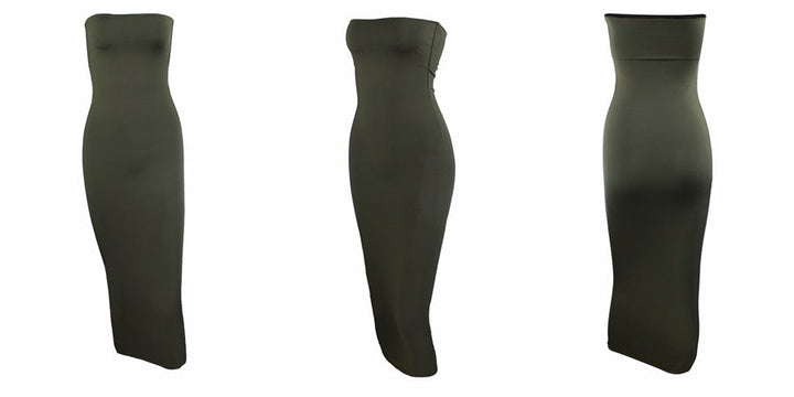 Fitted Strapless Midi Dress in Shaping Fabric - Or Li