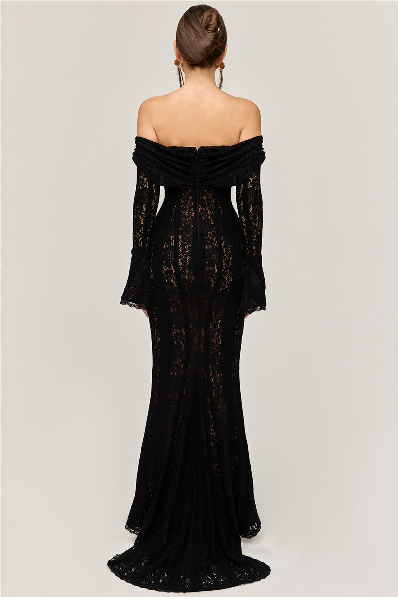 Off-shoulder lace maxi dress - Jane