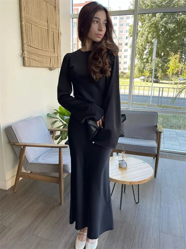 Satin maxi dress - Dekel