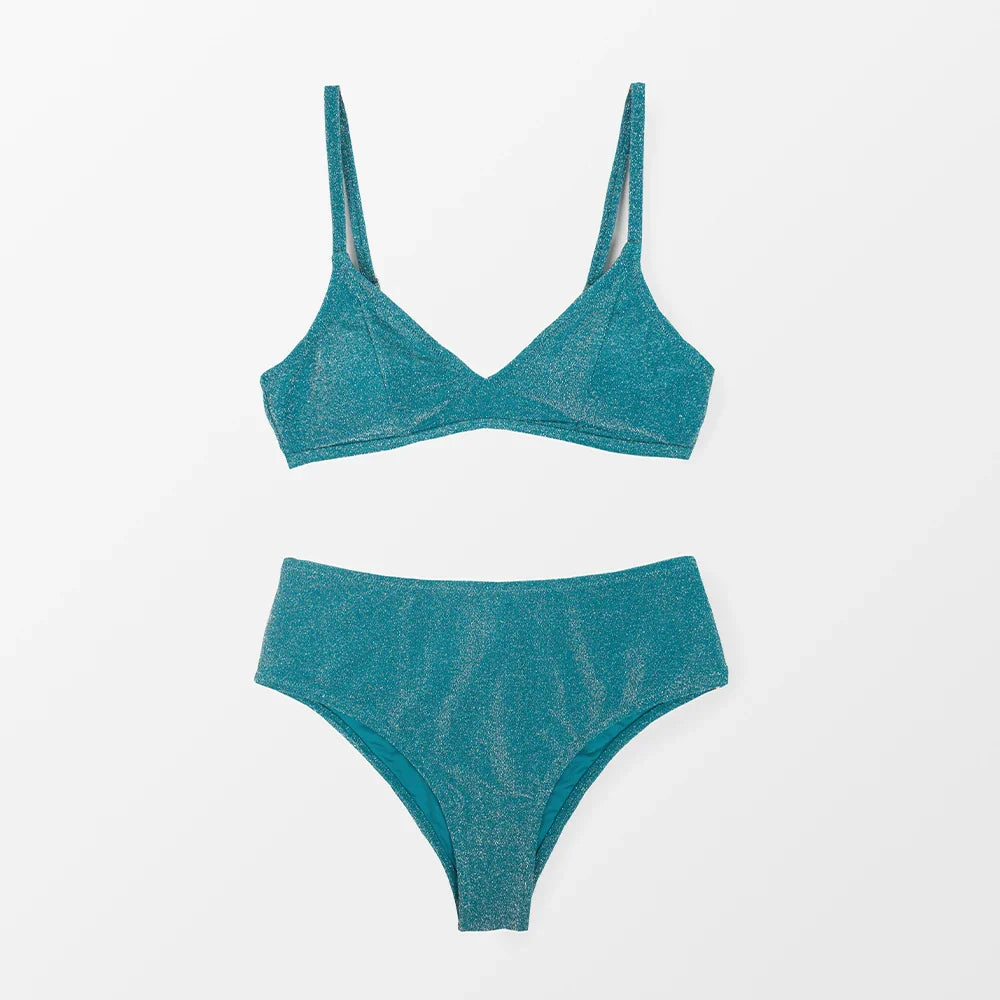 Glitter Bikini with High-Waist Bottom - Lee Yam