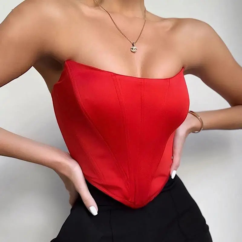 Velvet Strapless Top - Allen