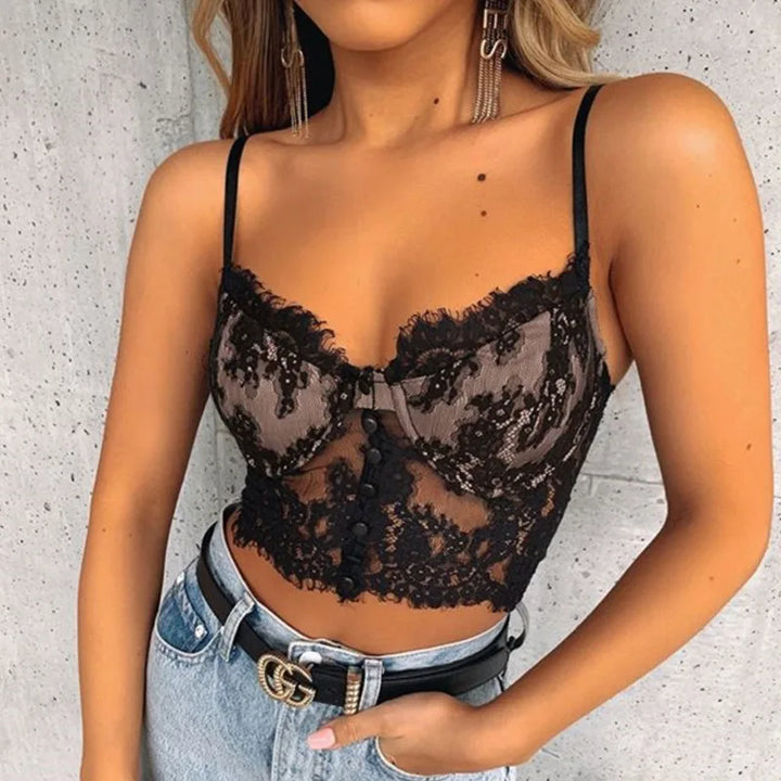 Short Lace Crop Top - Liz