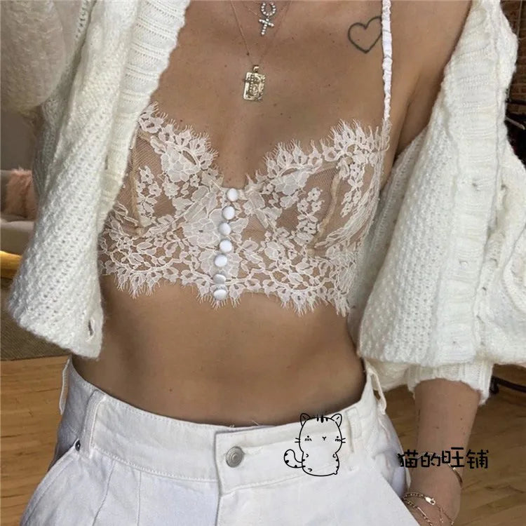 Short Lace Crop Top - Liz