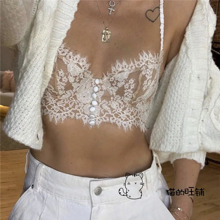 Short Lace Crop Top - Liz