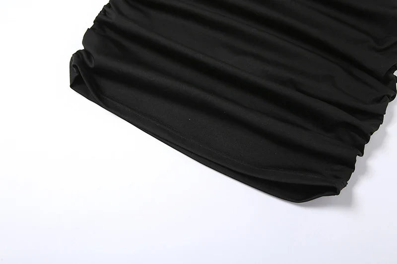 Fitted Mini Dress with Ruching and Special Design - Nala