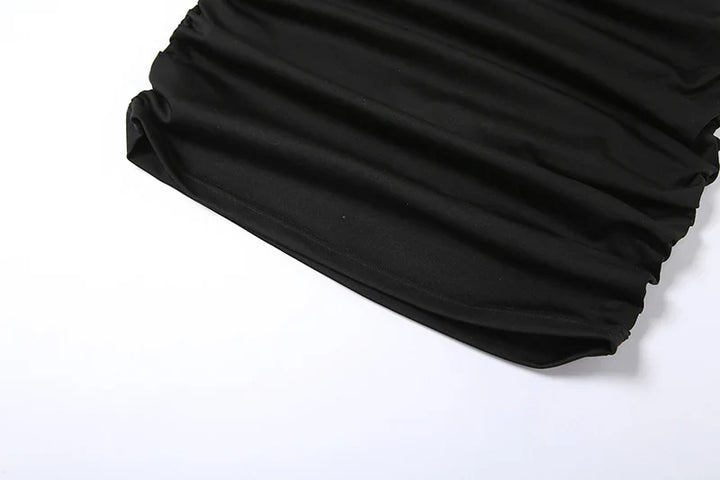 Fitted Mini Dress with Ruching and Special Design - Nala