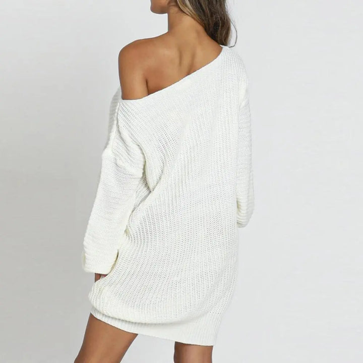 Off-Shoulder Knit Mini Dress - Bee