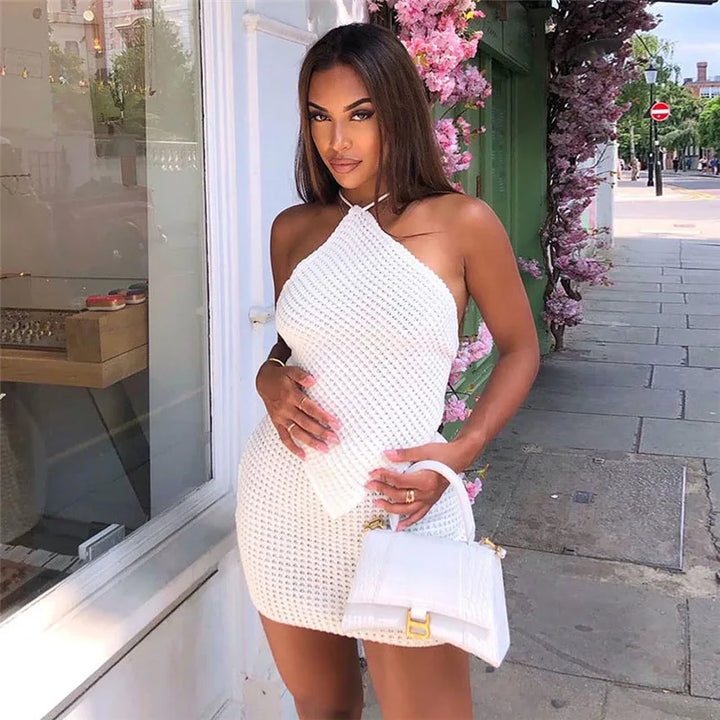 Knitted set mini skirt and top - Selina