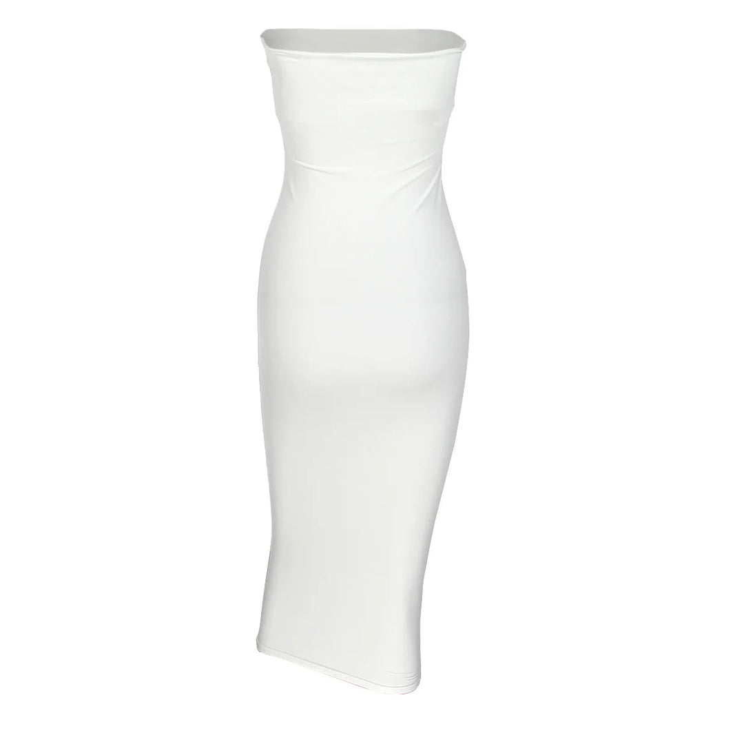 Fitted Strapless Midi Dress in Shaping Fabric - Or Li