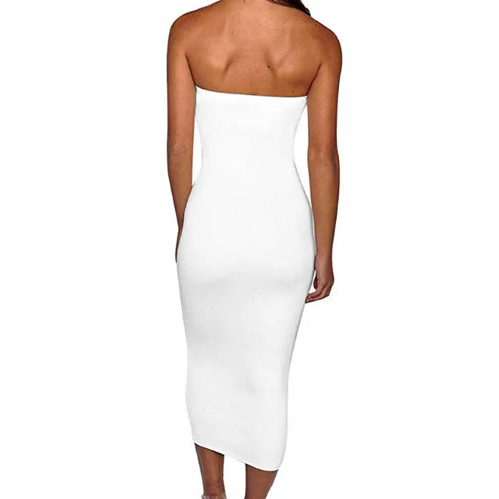 Fitted Strapless Midi Dress in Shaping Fabric - Or Li