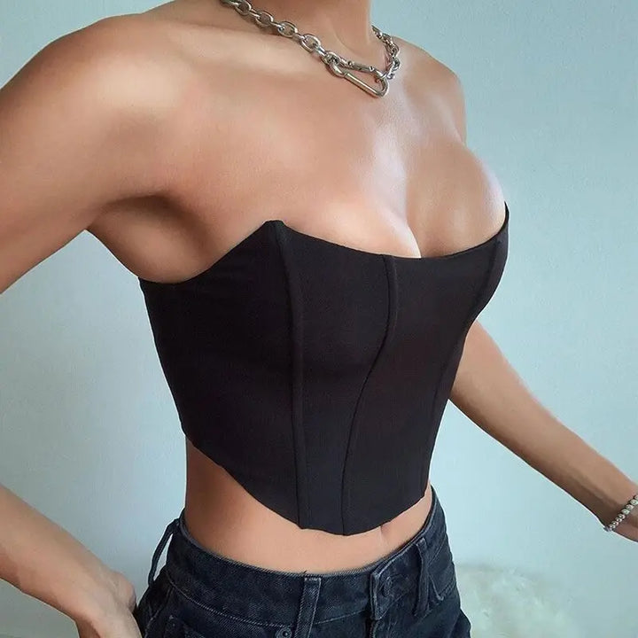 Velvet Strapless Top - Allen