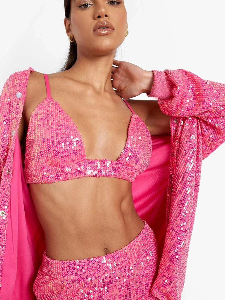 Three-piece sequin suit - Alma