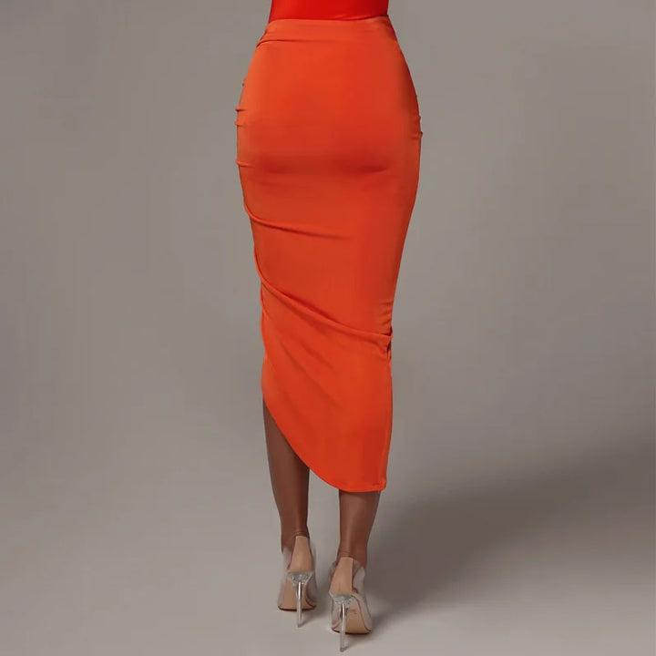 Midi Skirt with Ruching - Hailes