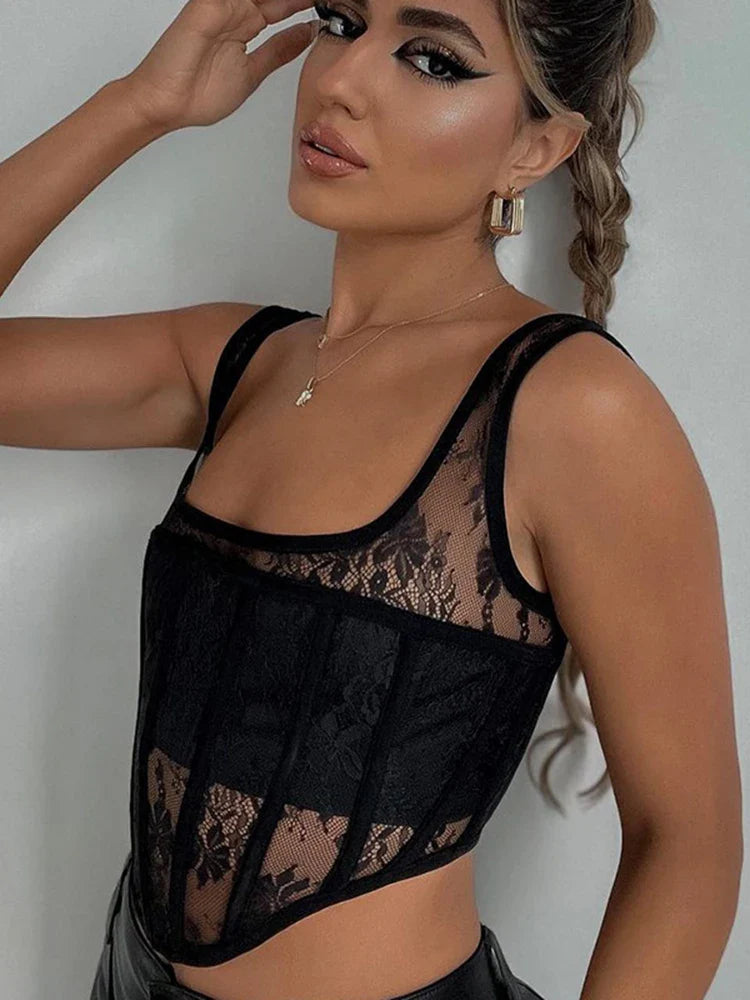 Lace Tank Top - Raisy