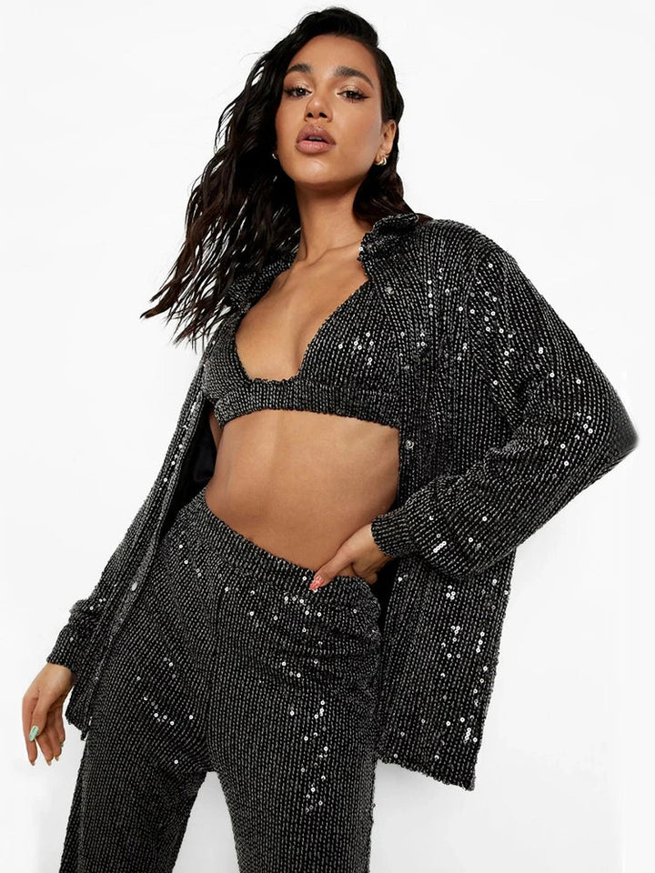 Three-piece sequin suit - Alma