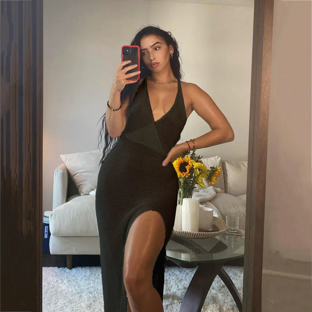 Maxi Beach Dress with Slit - Eri
