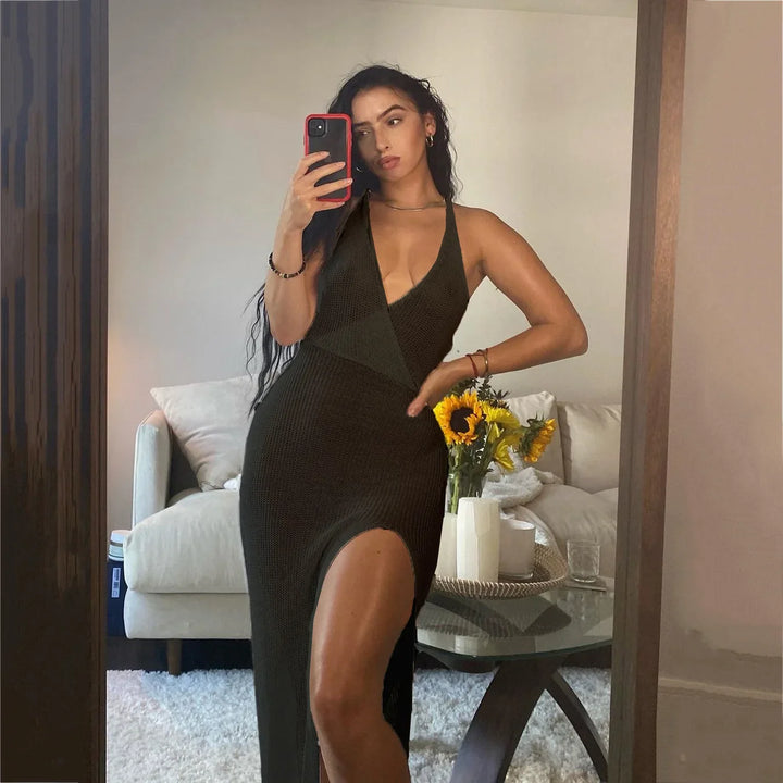 Maxi Beach Dress with Slit - Eri