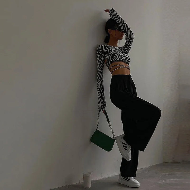 Crop Top with Tie Decoration - Agnes