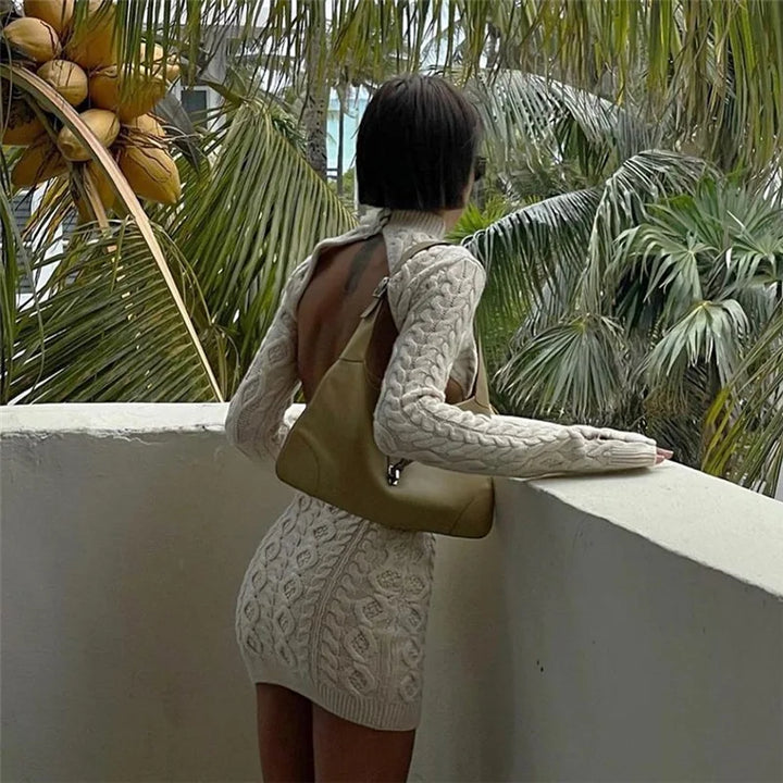 Fitted mini sweater dress - Amor