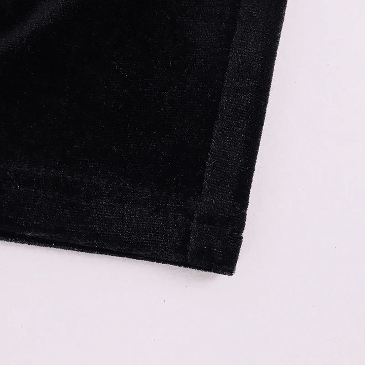 Midi velvet dress with chiffon sequin detail - Irene