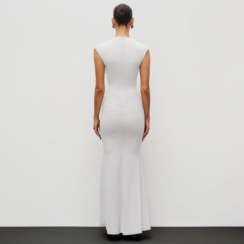 Maxi Dress with Ruching Design - Liran